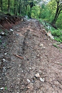 Kolesarsko-pohodniška pot mimo porušenega viadukta - pred izvedbo